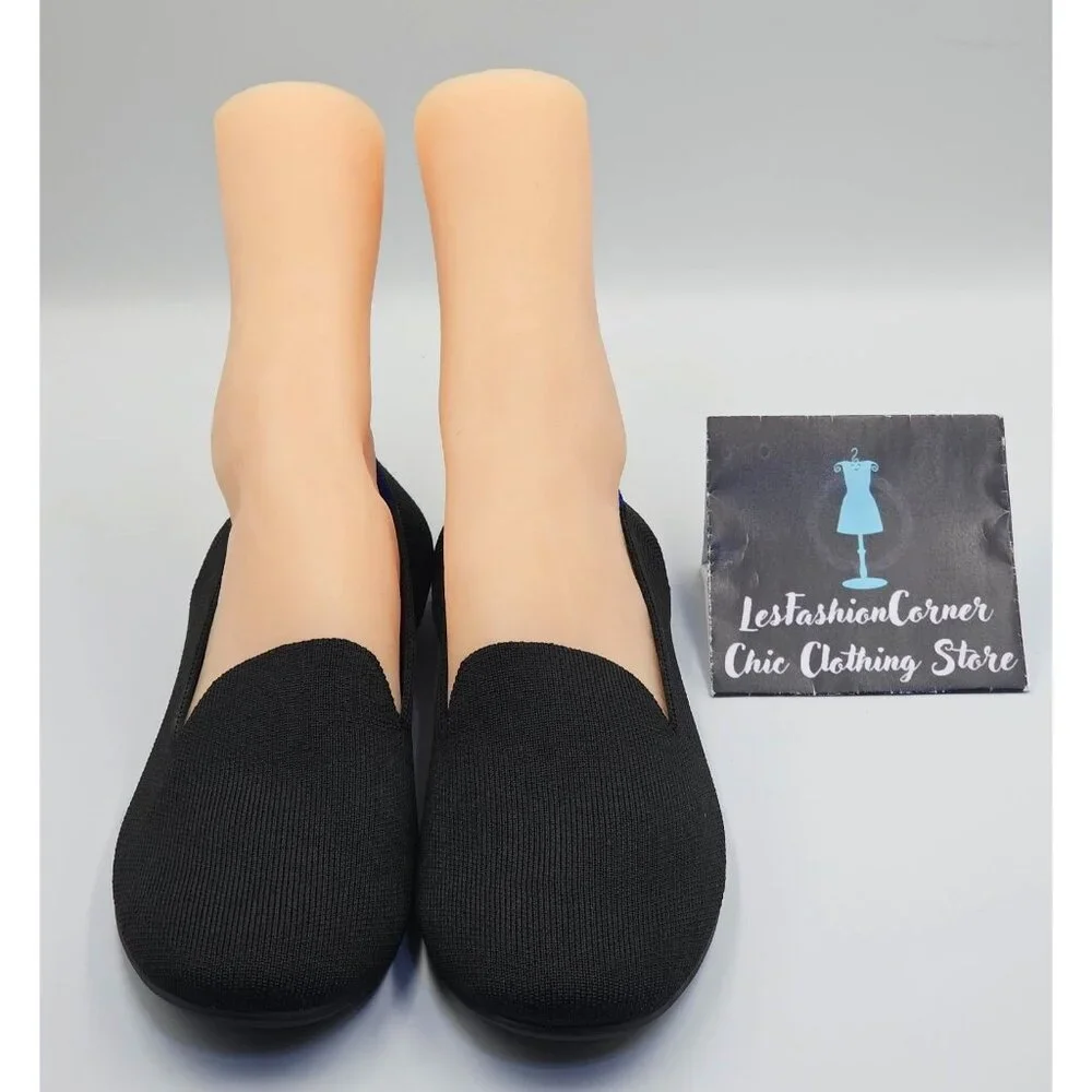 Rothy's Women's Black Knit The Loafer Casual Lightweight Flats Shoes Sz 12 2689 - Picture 9 of 16